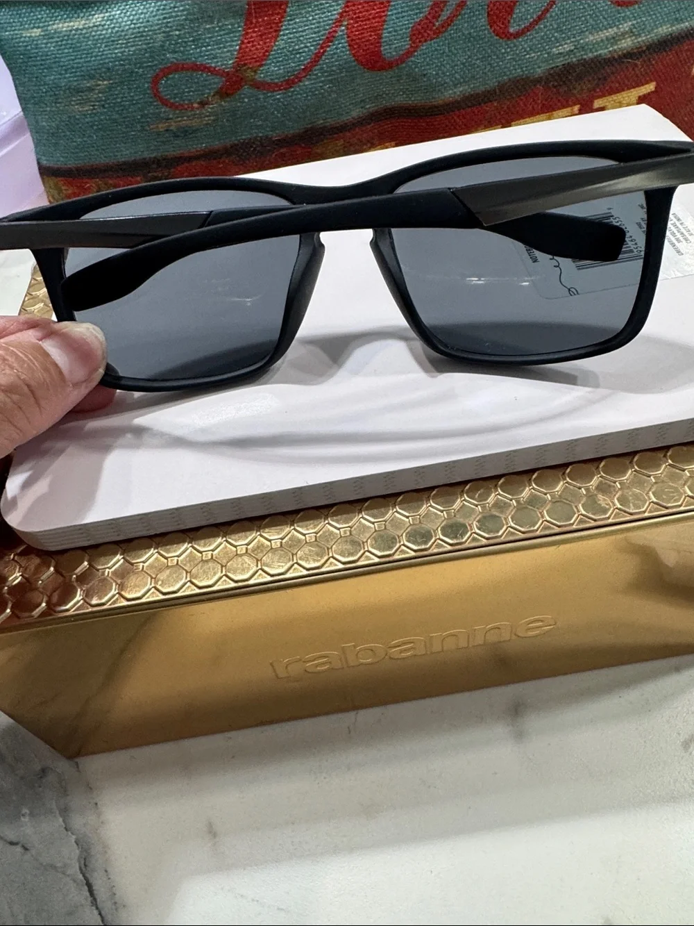 Foster Grant  Black Frame Sunglasses with Gray Lenses SR 0322